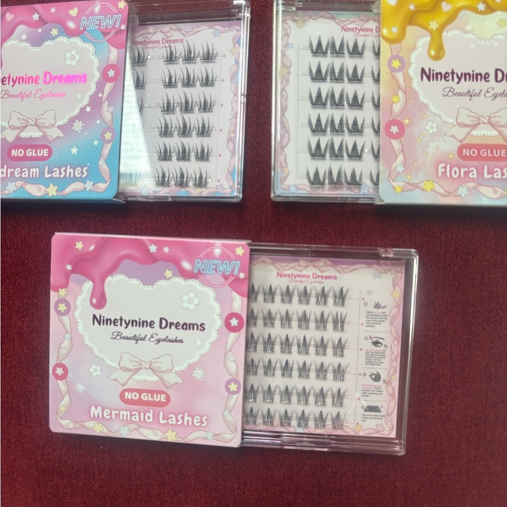 Ninetynine Dreams Lashes- brand new , self adhesive, 3 packages.